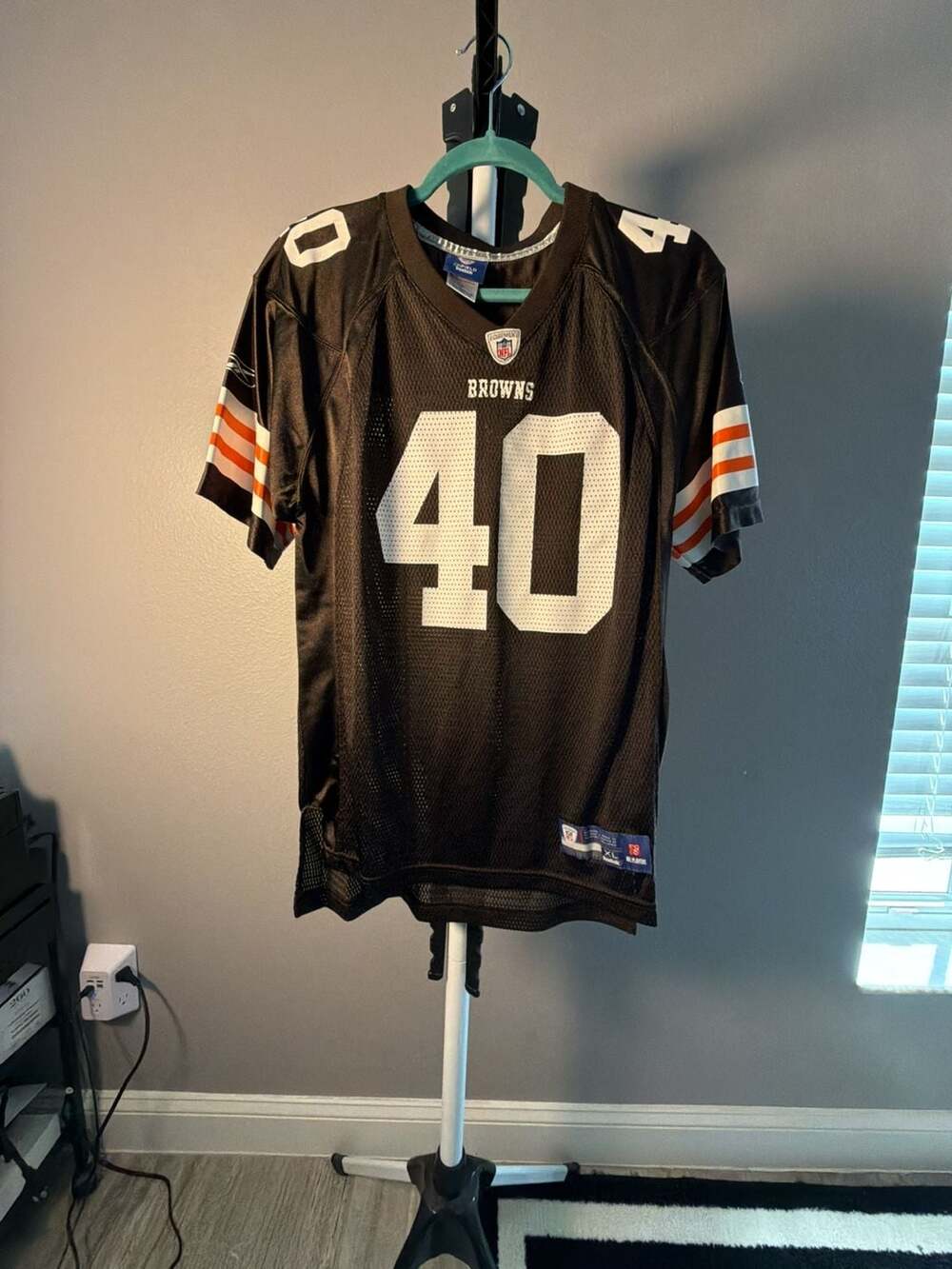 Reebok NFL Cleveland Browns #40 Peyton Hillis Jersey Black Size XL
